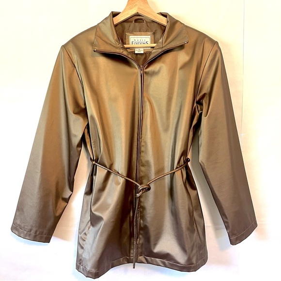 Basic Editions Women’s Vegan Leather Jacket | Bronze | Side Pockets - Picture 4 of 10